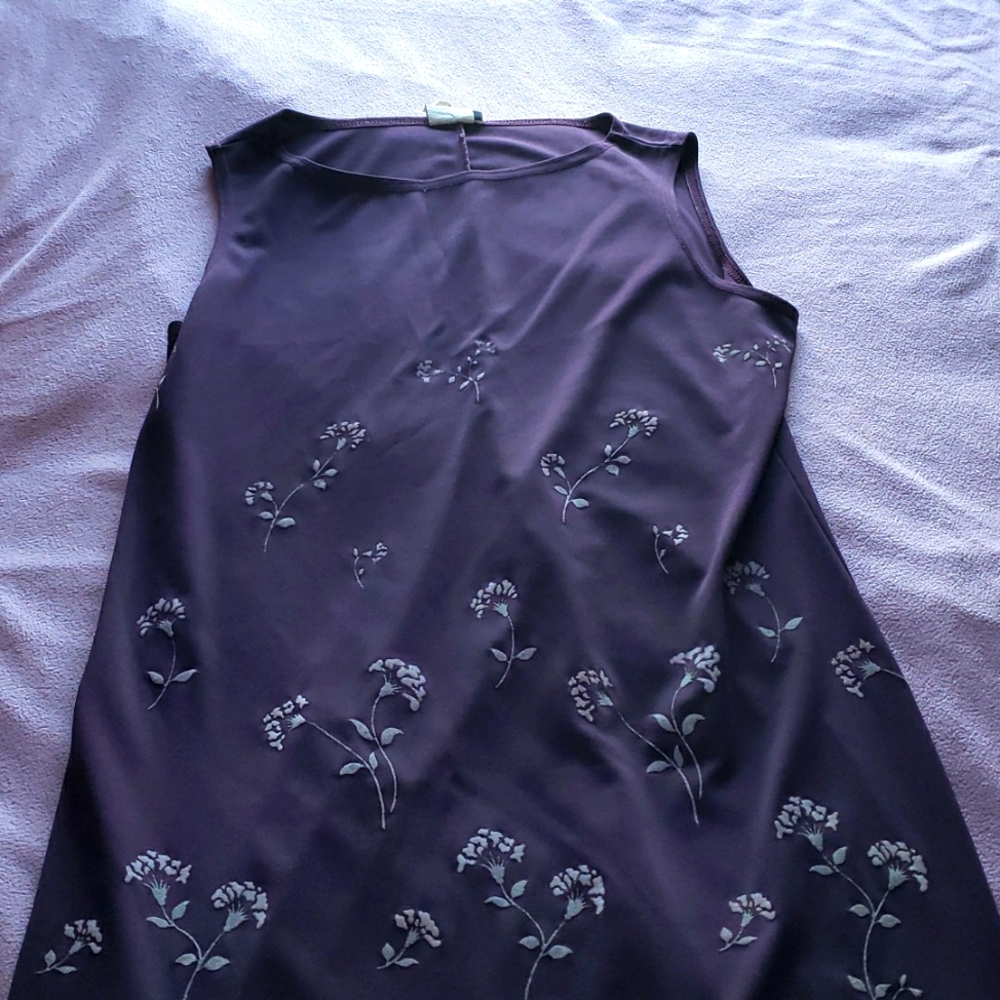 Purple dress with flowers